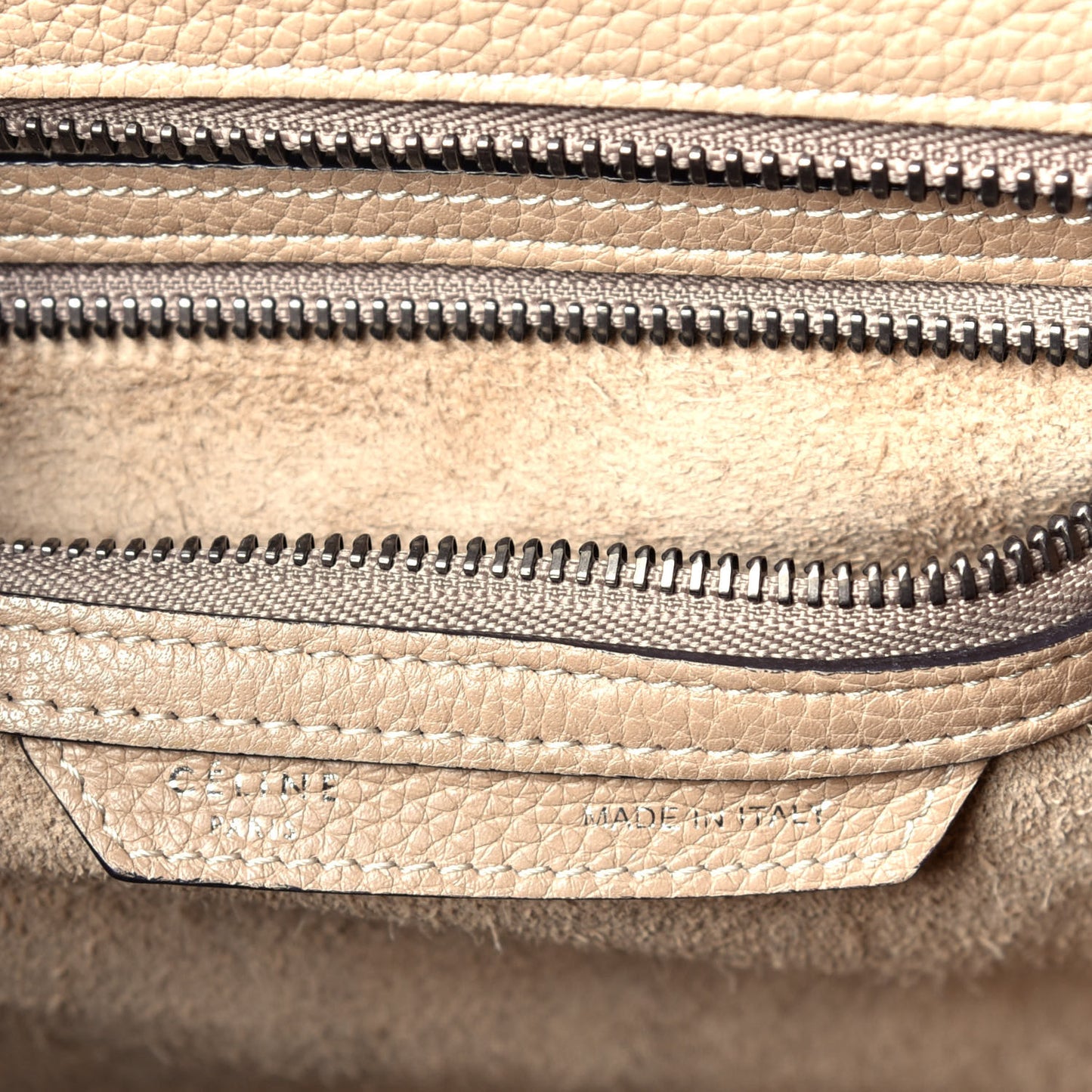 Drummed Calfskin Micro Luggage Dune