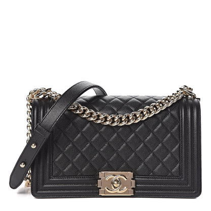 Chanel Caviar Quilted Medium Boy Flap Black 1 of 12