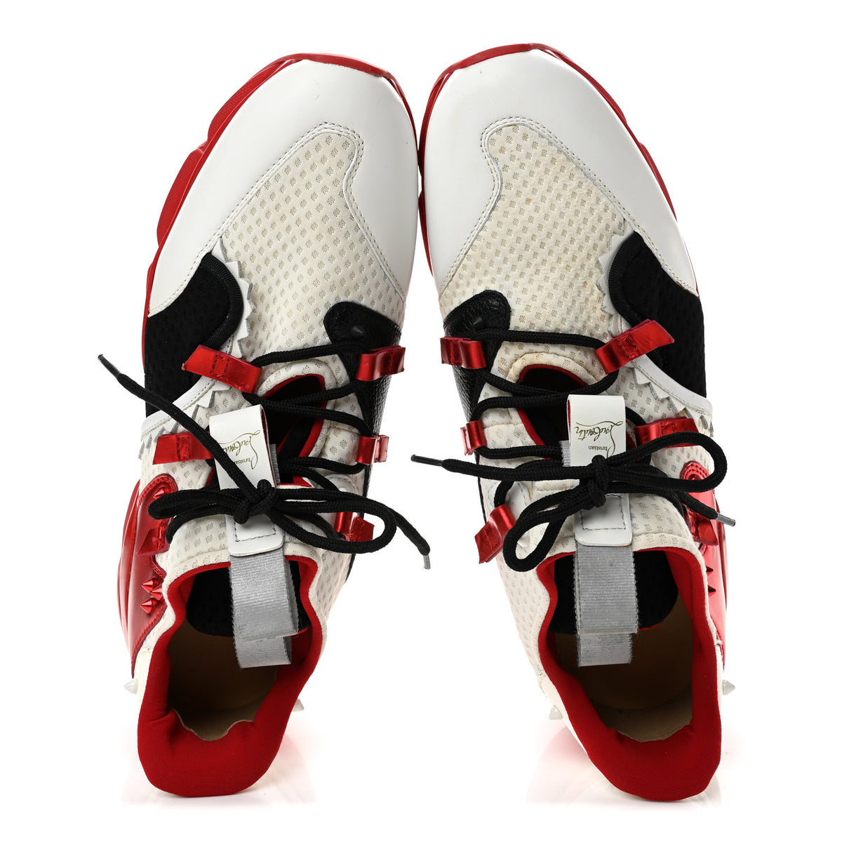 Mesh Patent Mens Red Runner Flat Sneaker 45 Multicolor 45 White Multicolor