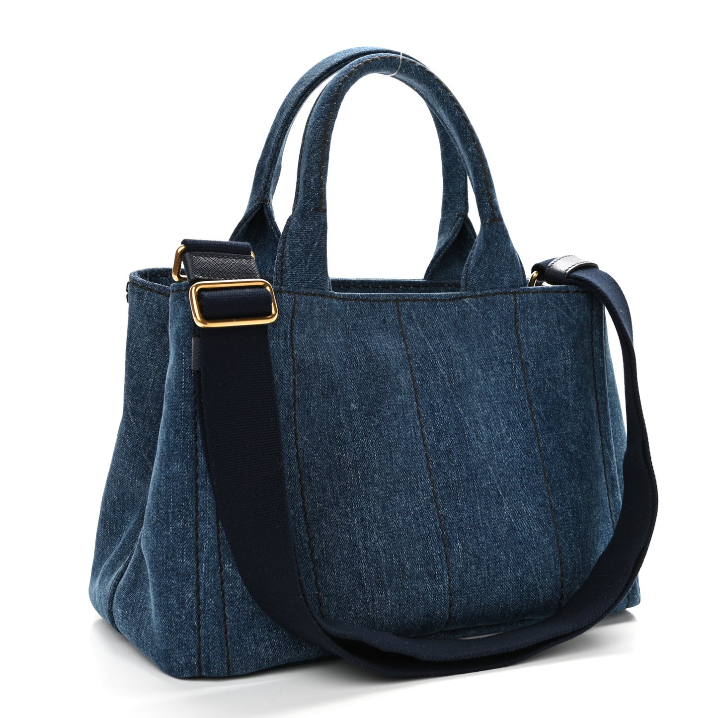 Denim Small Logo Tote Bleu