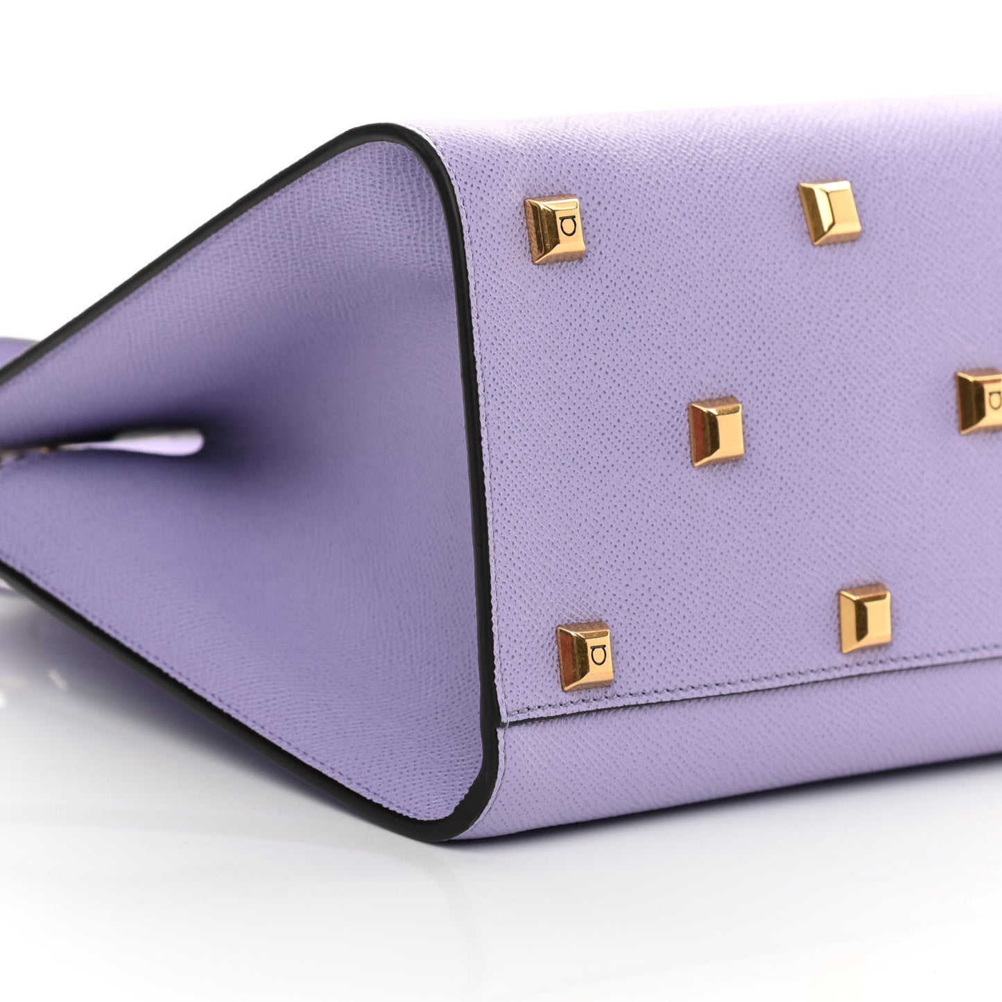 Hammered Calfskin Medium The Studio Box Bag Spring Crocus