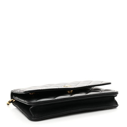 Chanel Lambskin Quilted Wallet On Chain WOC Black 4 of 11