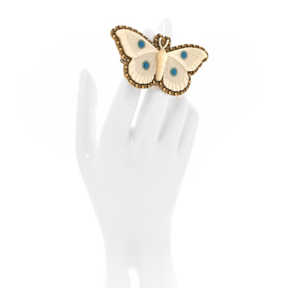 Gucci Metal Resin Moth Two Finger Ring L Multicolor 2 of 4