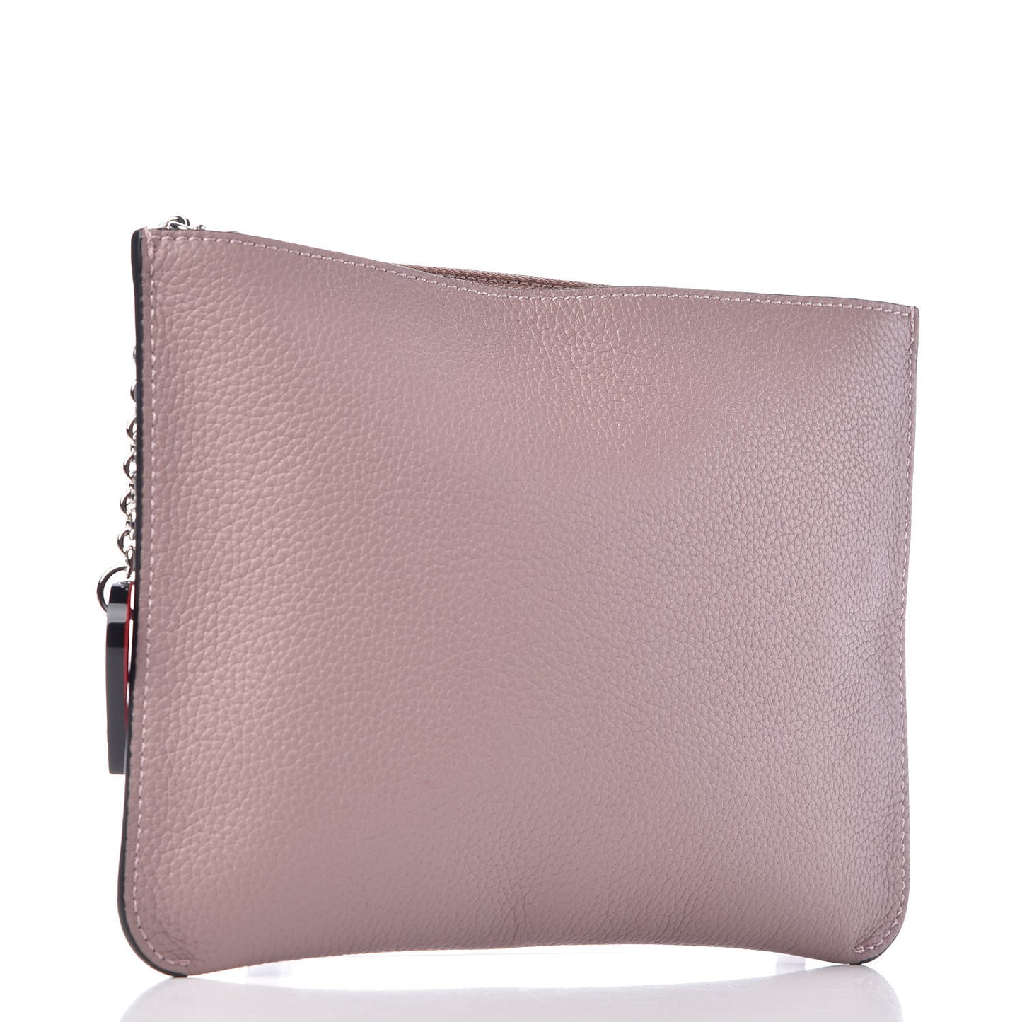 Calfskin Empire Loubicute Charms Clutch Antic Black