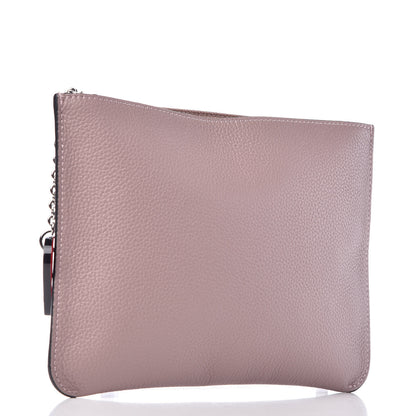 Christian Louboutin Calfskin Empire Loubicute Charms Clutch Antic Black 3 of 9