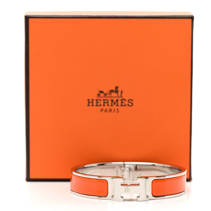 Hermes Enamel Narrow Clic Clac H Bracelet PM Orange 6 of 6