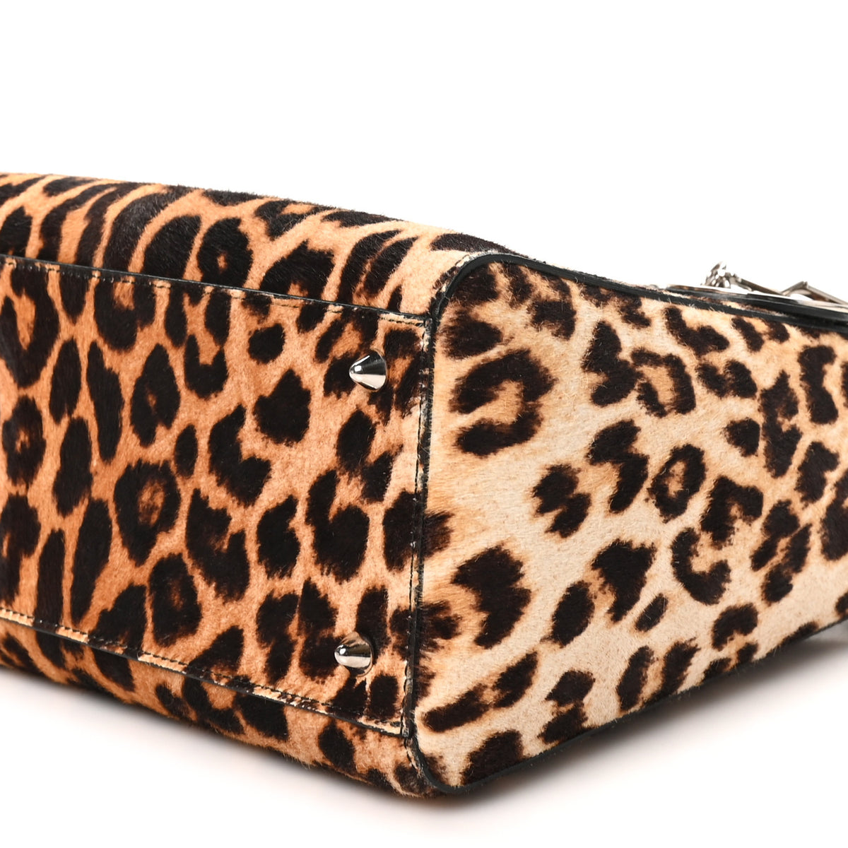 Christian Dior Pony Hair Leopard Print Medium Lady Dior 10 of 10