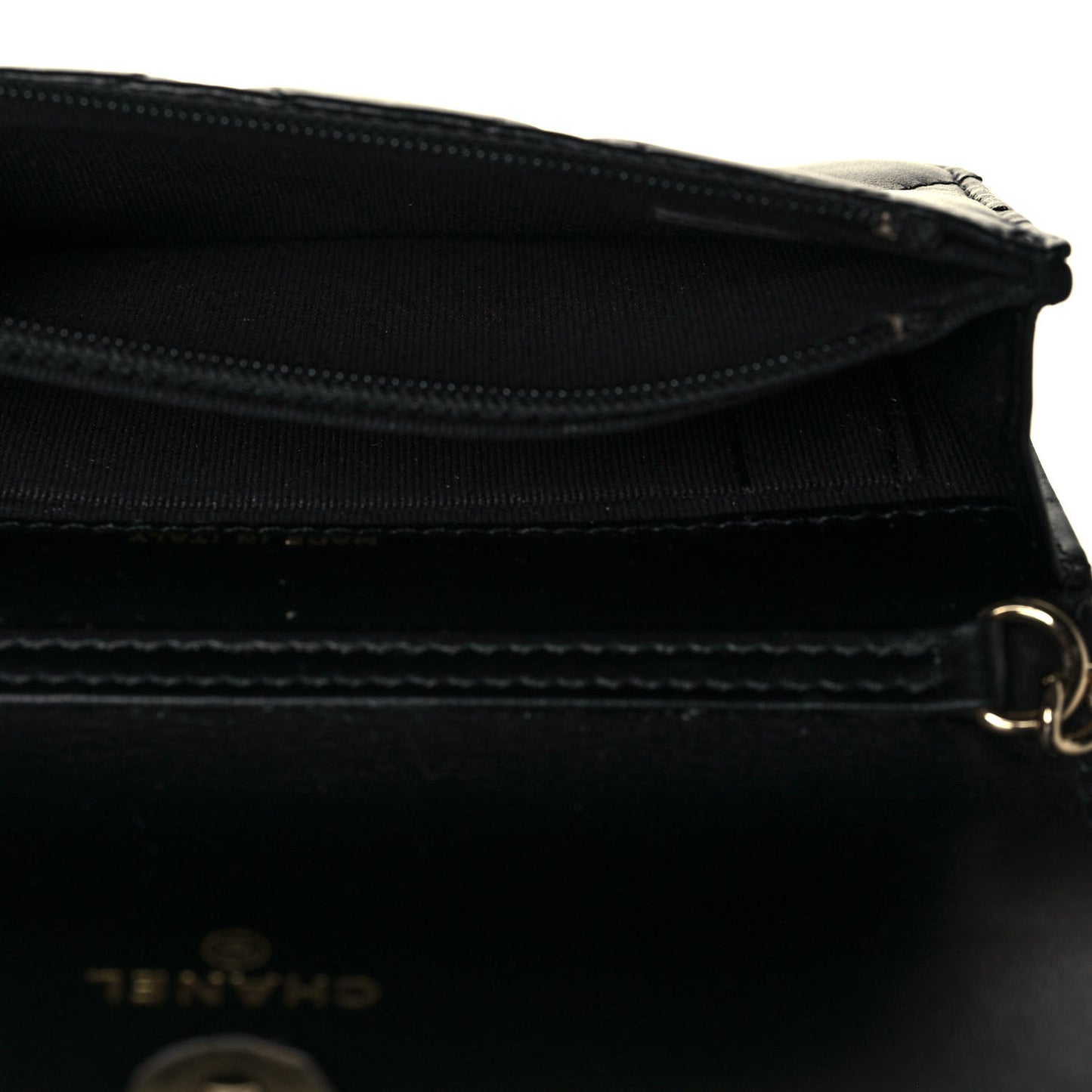 Calfskin Quilted Maxi Pearls Clutch With Chain Black
