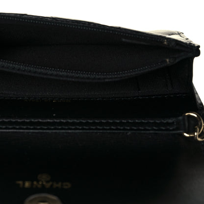 Chanel Calfskin Quilted Maxi Pearls Clutch With Chain Black 5 of 14