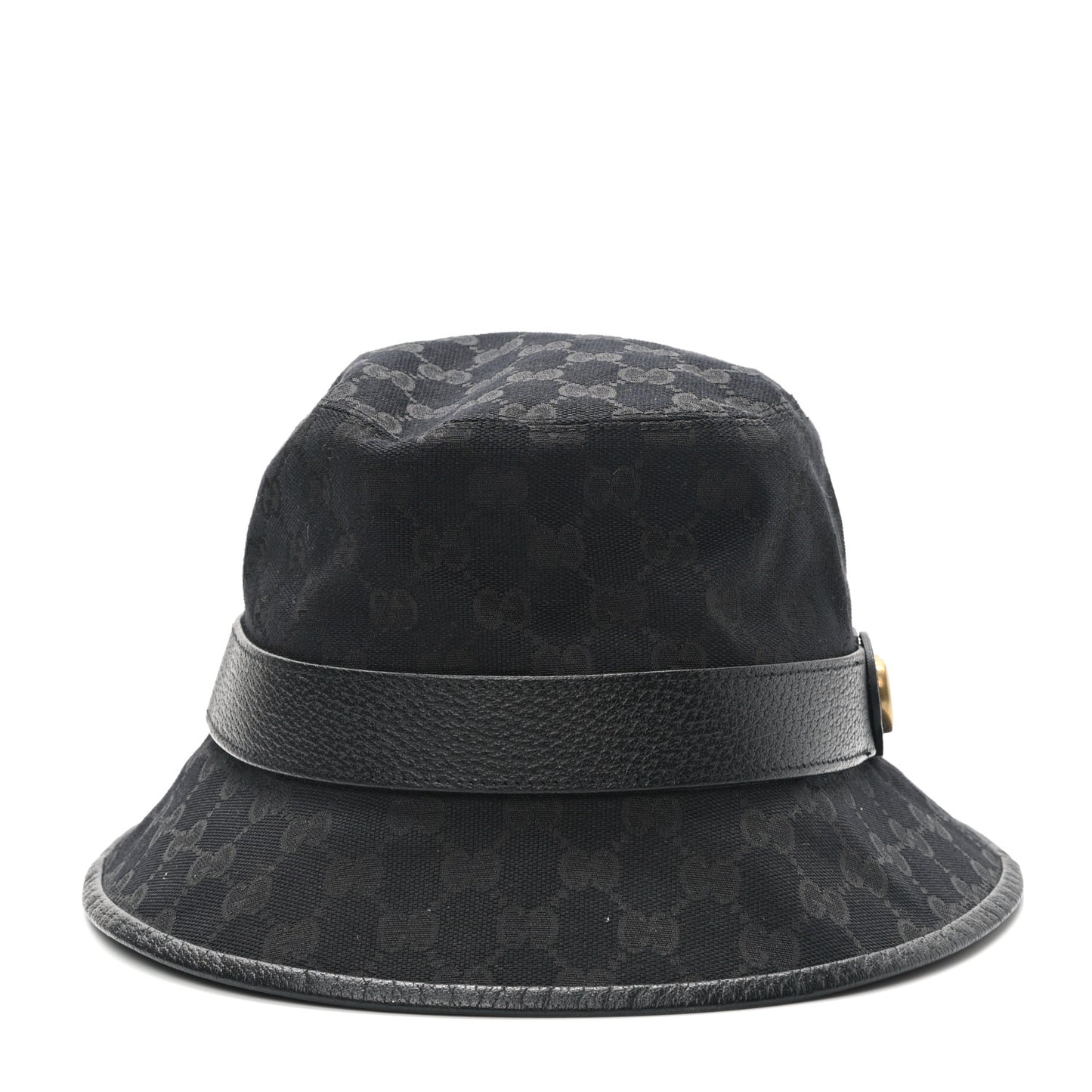 Monogram Textured Dollar Calfskin GG Jago Bucket Hat L Black
