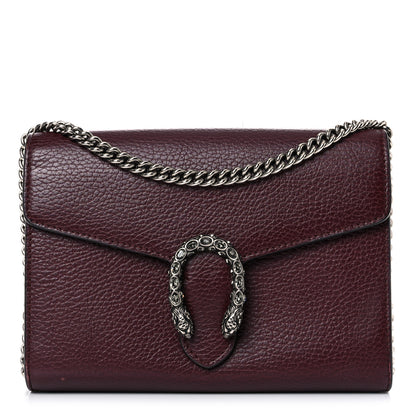 Gucci Dollar Calfskin Crystal Mini Dionysus Chain Wallet Vintage Bordeaux 1 of 15