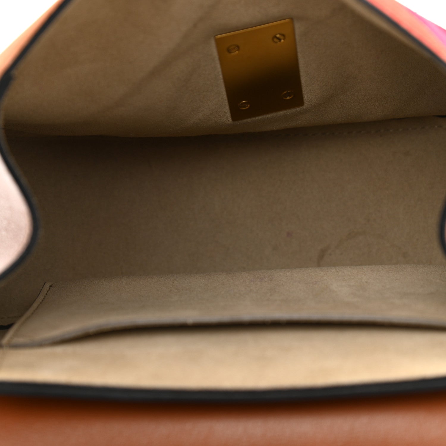 Chloe Calfskin Suede Rainbow Patchwork Drew Shoulder Bag Caramel 5 of 13