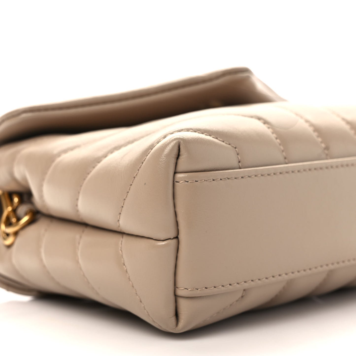 Calfskin Y Quilted Monogram Toy Loulou Crossbody Bag Latte