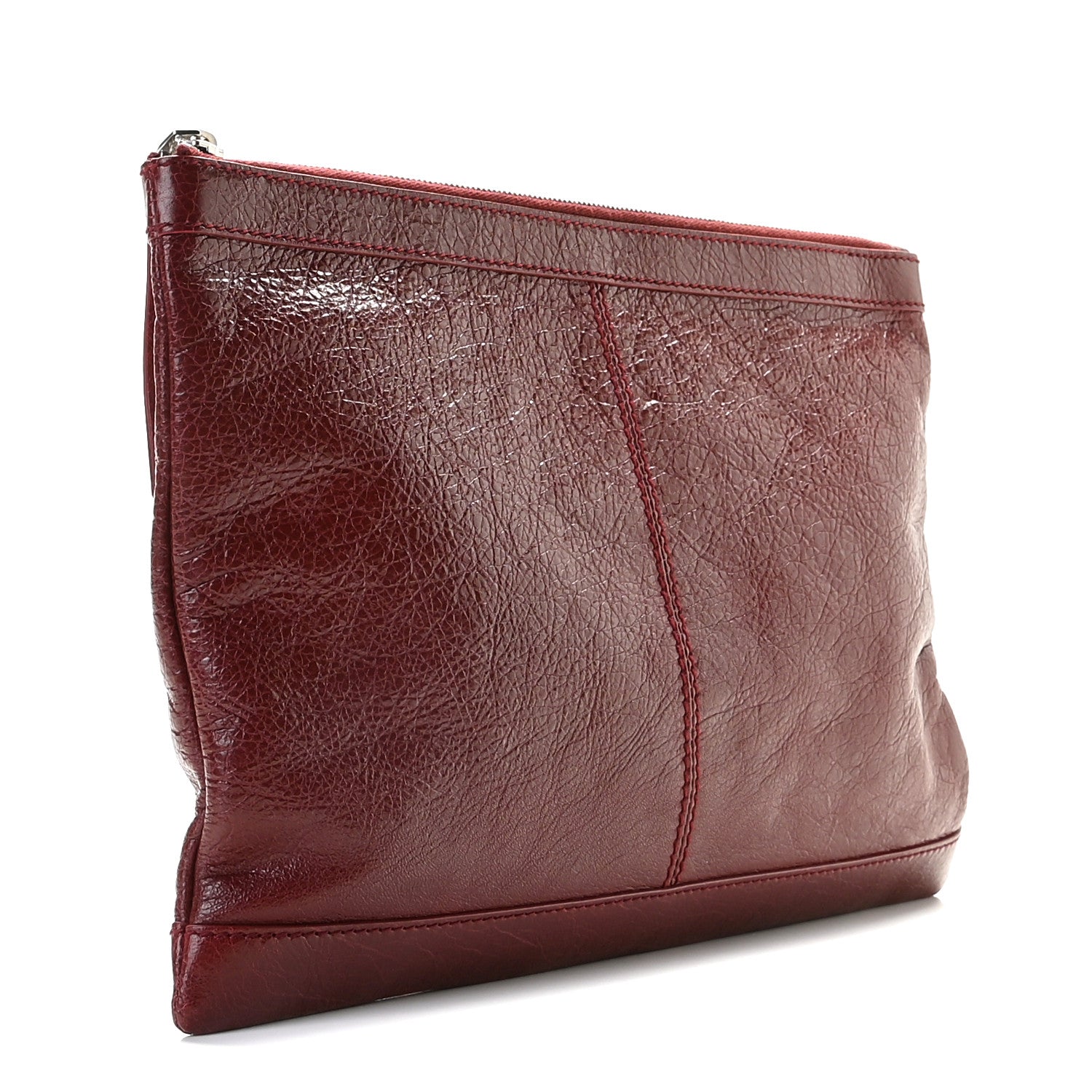 Balenciaga Agneau Arena Classic Hardware Medium Clip Rouge Grenat 3 of 9
