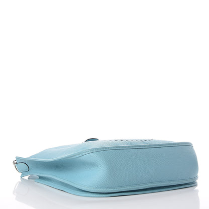 Hermes Taurillon Clemence Evelyne III GM Bleu Atoll 4 of 10