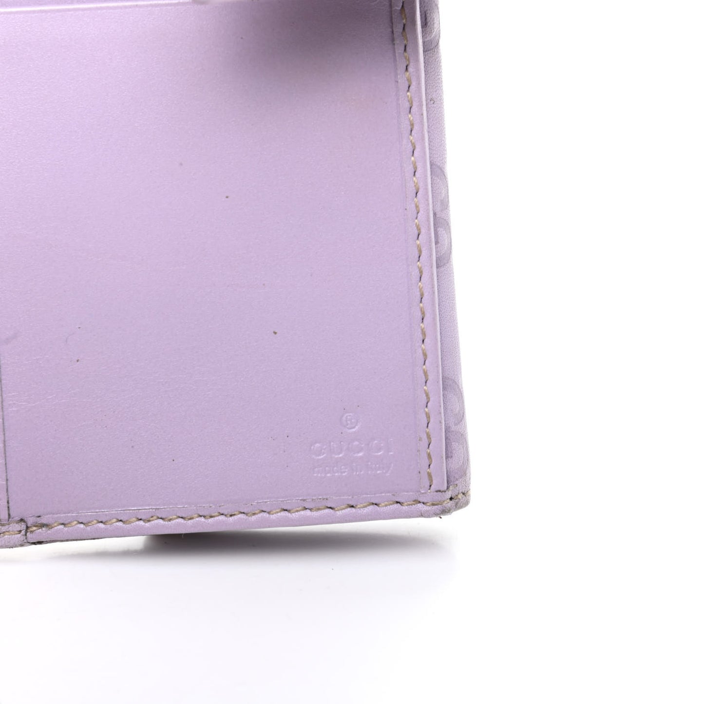Guccissima Metal Bar Continental Wallet Lavender