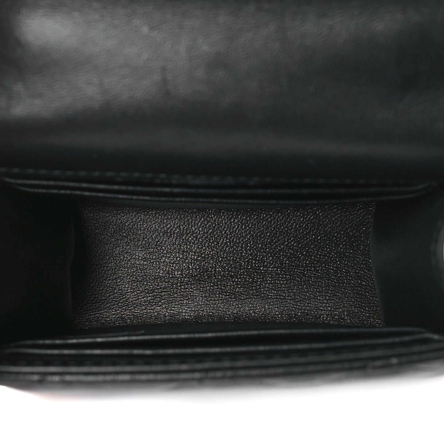 Lambskin Quilted Metal Top Handle Flap Clutch With Chain Black Black
