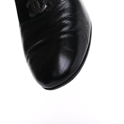 Chanel Lambskin CC Loafers 39 Black 18 of 19