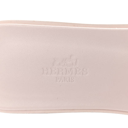 Hermes Box Calfskin Oran Sandals 39 Rose Pale 8 of 9