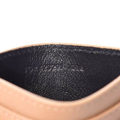 Saint Laurent Grain De Poudre Matelasse Chevron Monogram Credit Card Case Cork 7 of 8