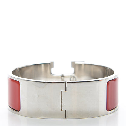 Hermes Enamel Wide Clic Clac H Bracelet PM Red 3 of 6