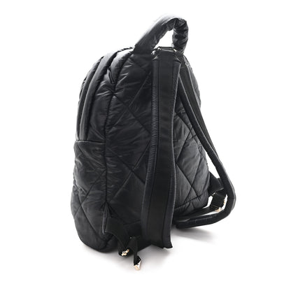 Chanel Nylon Tweed Quilted Small Coco Neige Snowflake Backpack Black 2 of 11