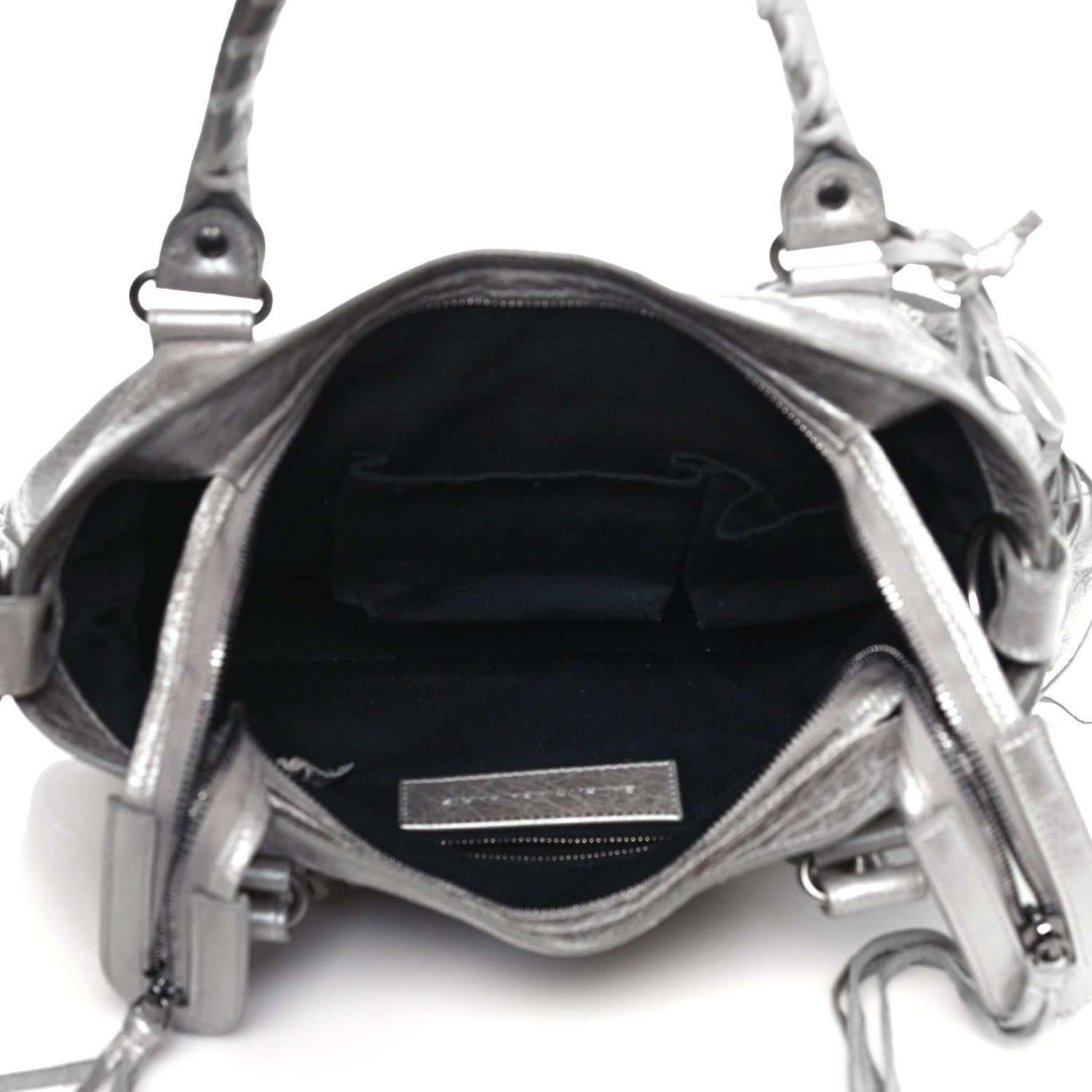 Balenciaga Metallic Agneau Classic Hardware Town Argent 8 of 13