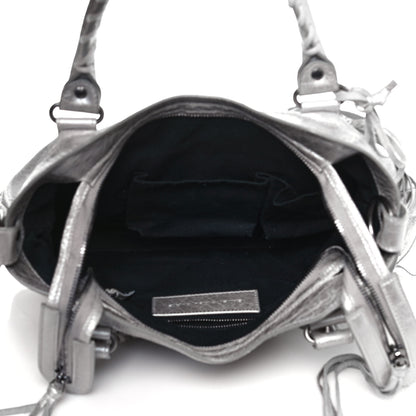 Balenciaga Metallic Agneau Classic Hardware Town Argent 8 of 13