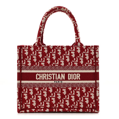 Christian Dior Oblique Small Book Tote Burgundy Multicolor 1 of 10
