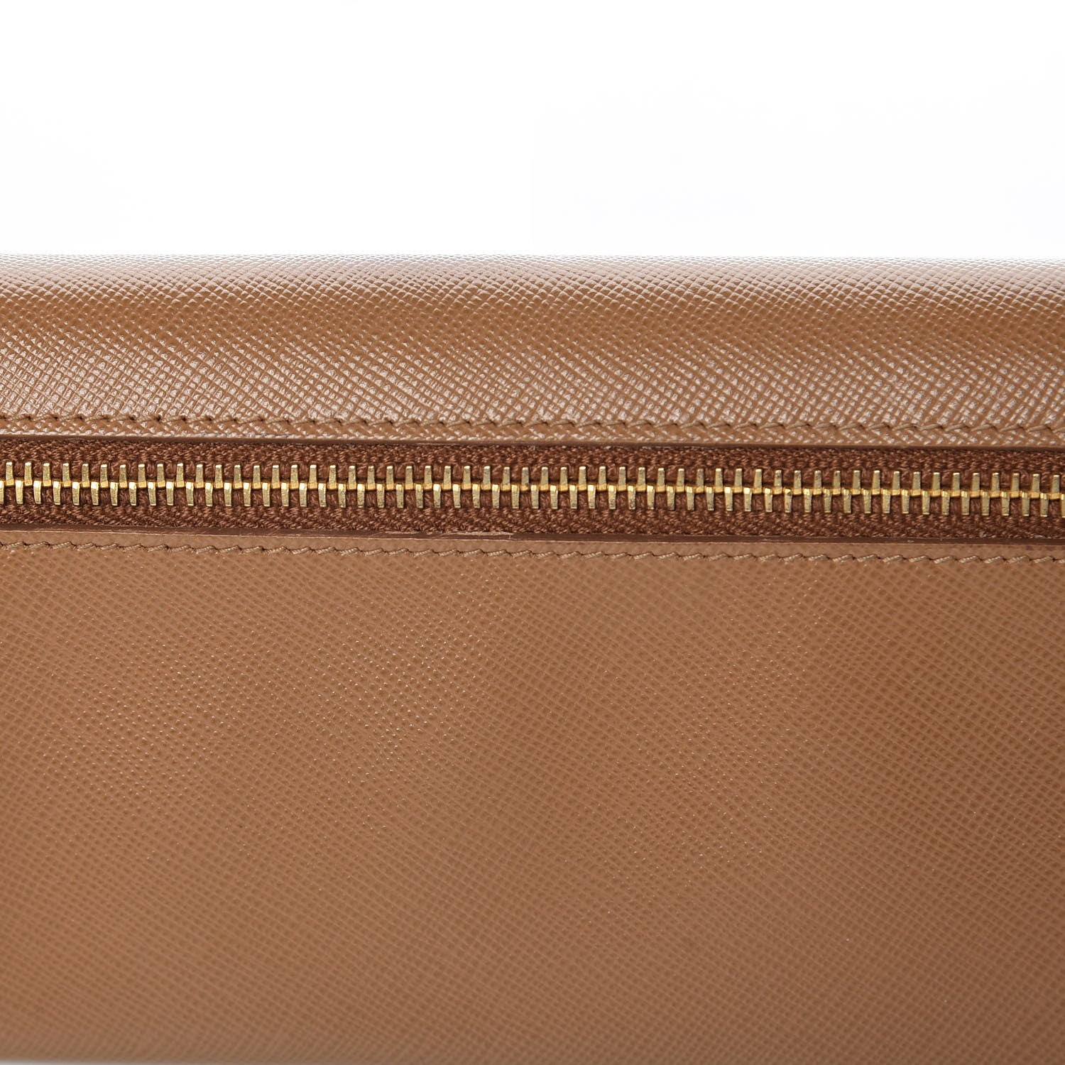 Prada Saffiano Continental Flap Wallet Caramel 8 of 12