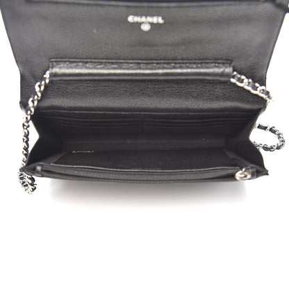 Chanel Caviar Quilted Wallet On Chain WOC Black 5 of 12