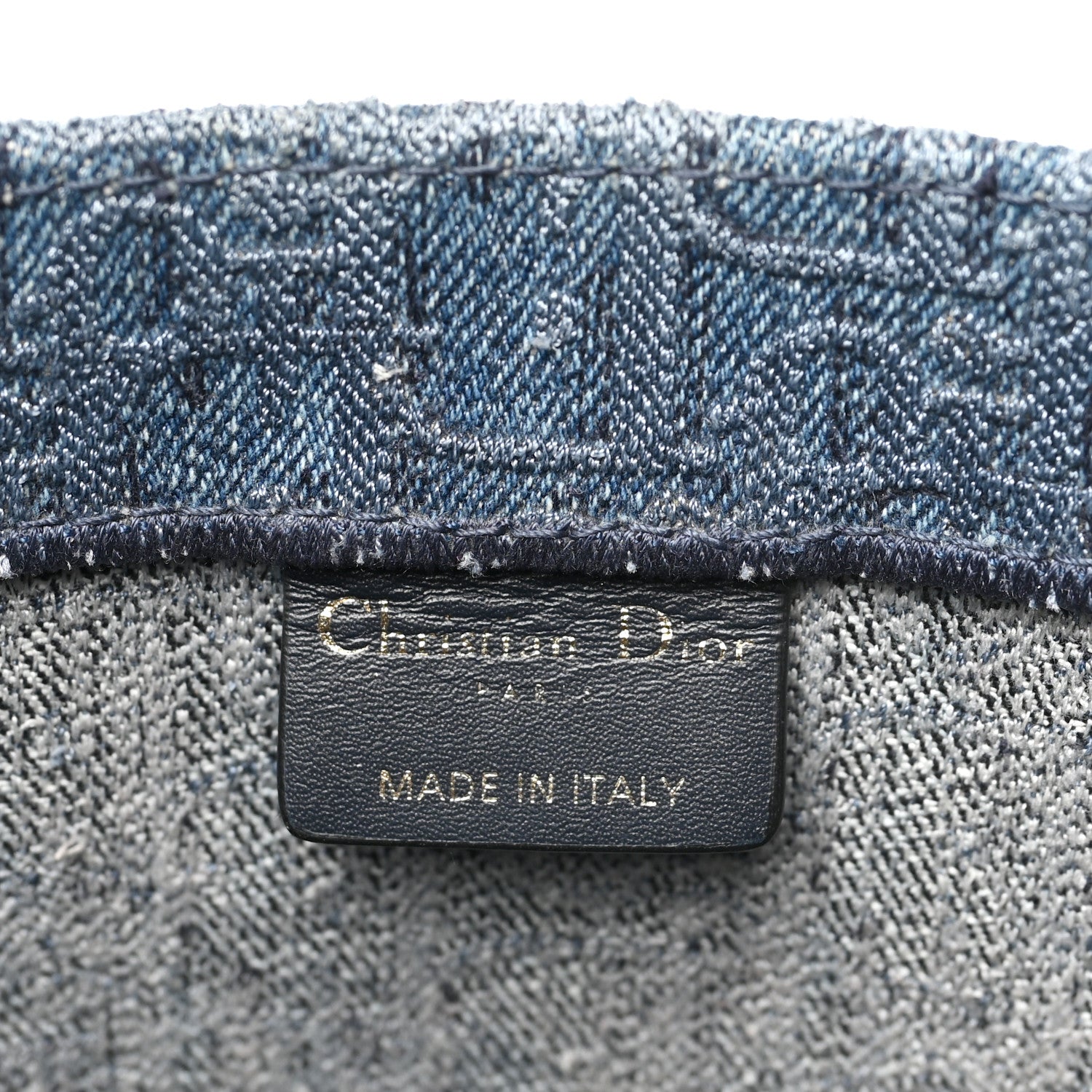 Christian Dior Oblique Denim Book Tote Denim Blue 6 of 7