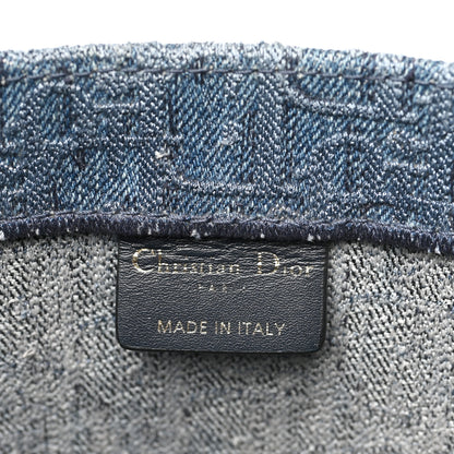 Christian Dior Oblique Denim Book Tote Denim Blue 6 of 7