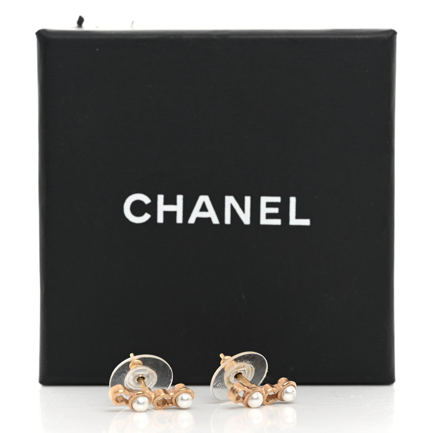 Chanel Pearl Coco Earrings Gold 5 of 5