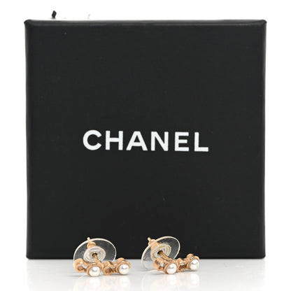 Chanel Pearl Coco Earrings Gold 5 of 5