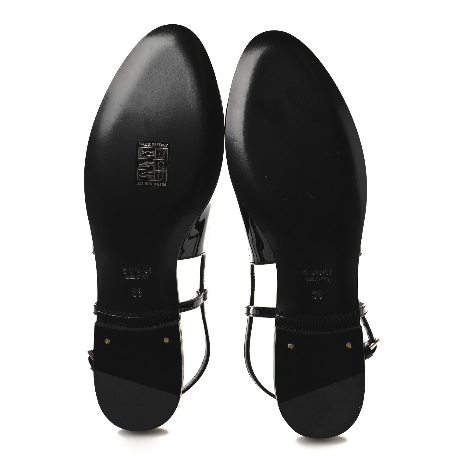 Gucci Vernice Crystal GG Harlow Ballet Flats 36 Black 6 of 10