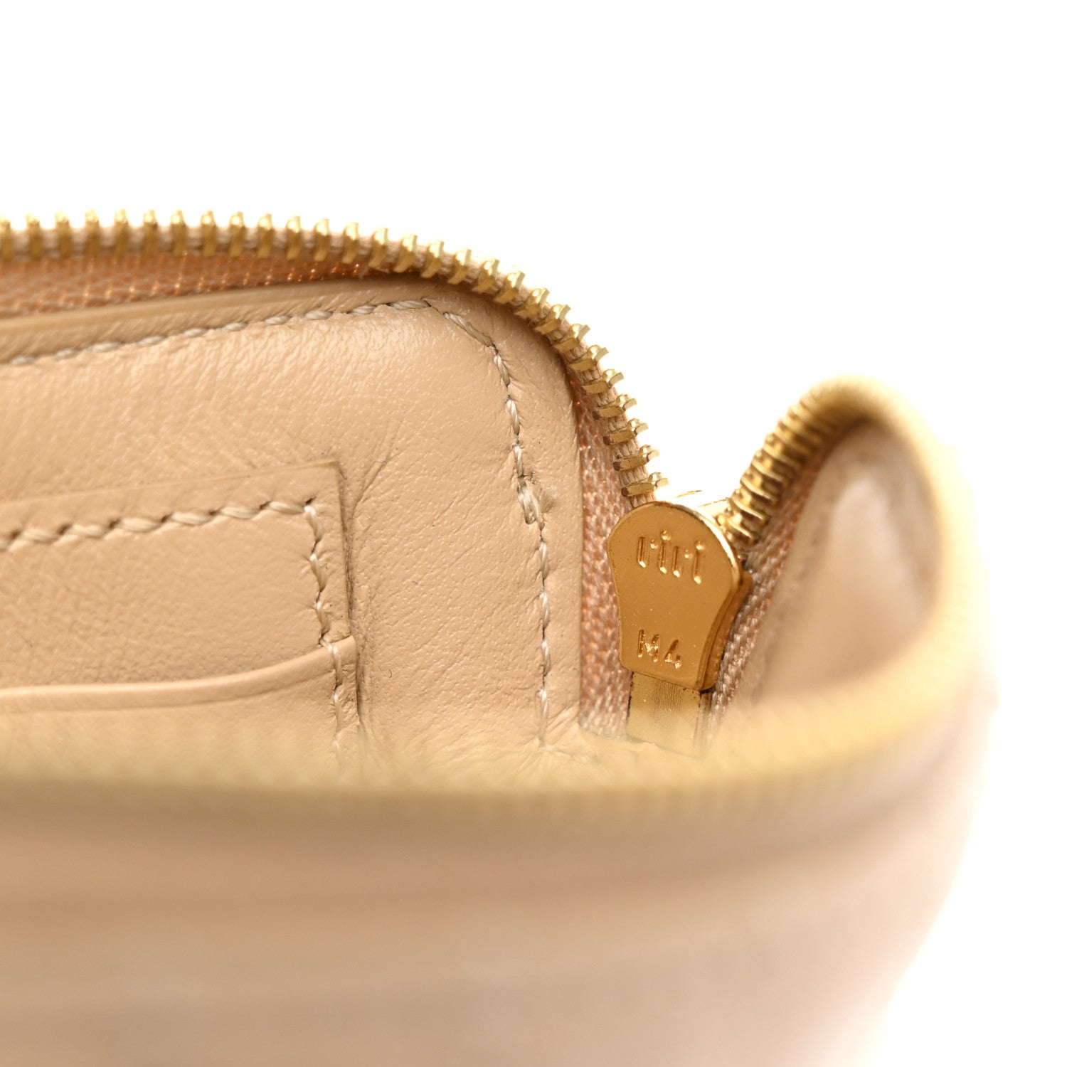 Celine Calfskin Quilted C Charm Coin Card Pouch Nude 9 of 11