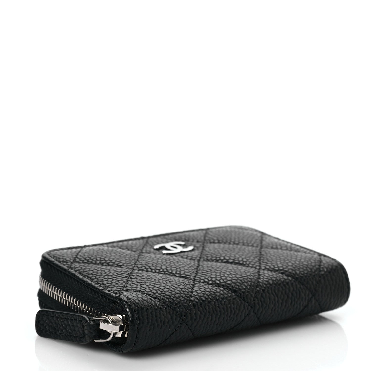 Chanel Caviar Quilted Zip Coin Purse Black 4 of 8