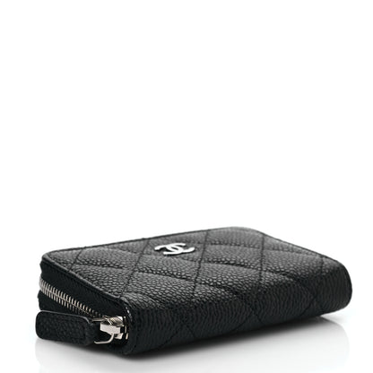 Chanel Caviar Quilted Zip Coin Purse Black 4 of 8