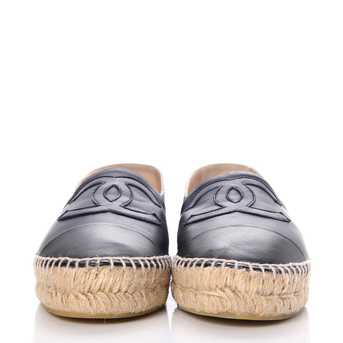 Lambskin CC Espadrilles 38 Navy Black