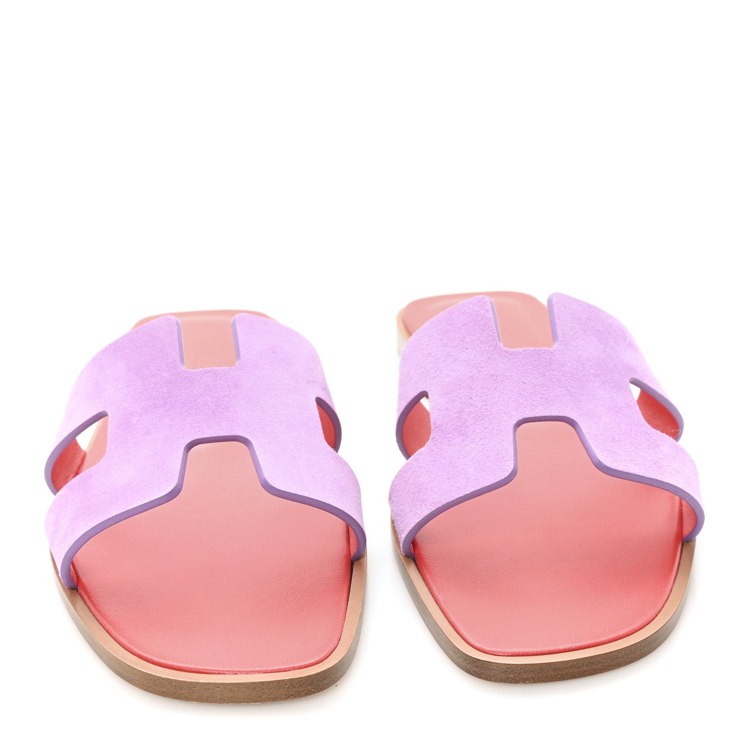 Hermes Suede Goatskin Oran Sandals 37 Violet Parme 3 of 10
