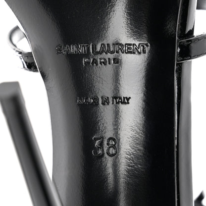Saint Laurent Patent Cassandra 100 Sandals 38 Black 8 of 9