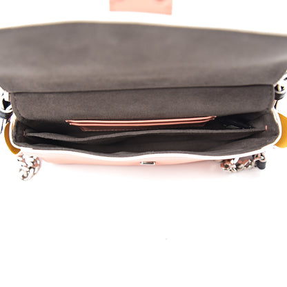 Fendi Vitello Dolce Waves Tri-Color Micro Double Baguette Blue Notte Chantilly 6 of 11