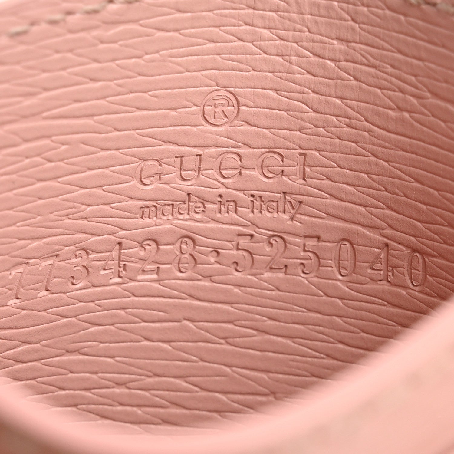 Gucci Calfskin Script Card Holder Light Pink 6 of 11