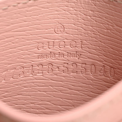 Gucci Calfskin Script Card Holder Light Pink 6 of 11