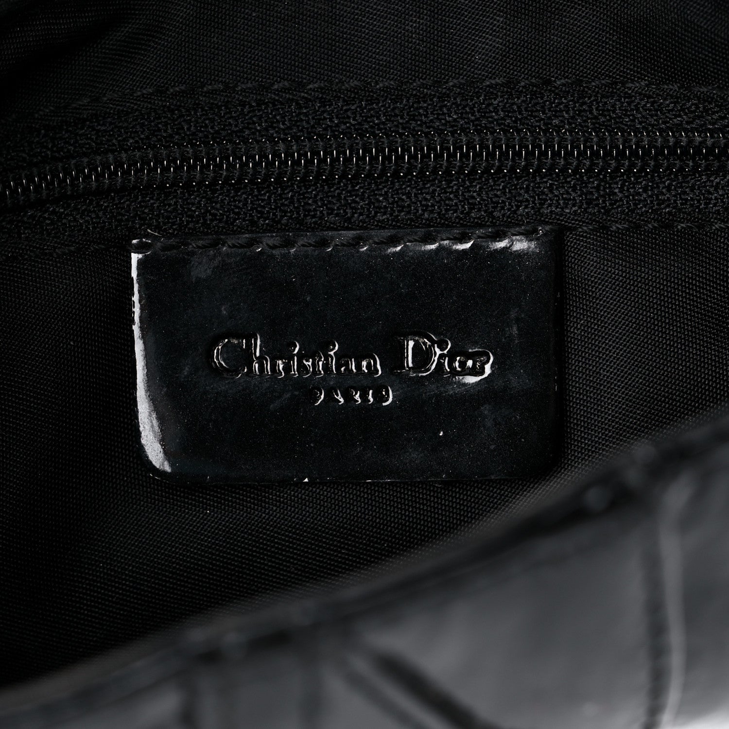 Christian Dior Patent Monogram Mini Saddle Bag Black 6 of 19
