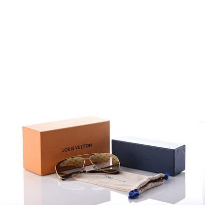 Louis Vuitton Monogram Las Vegas Parano Sunglasses Z1054W Gold 8 of 8