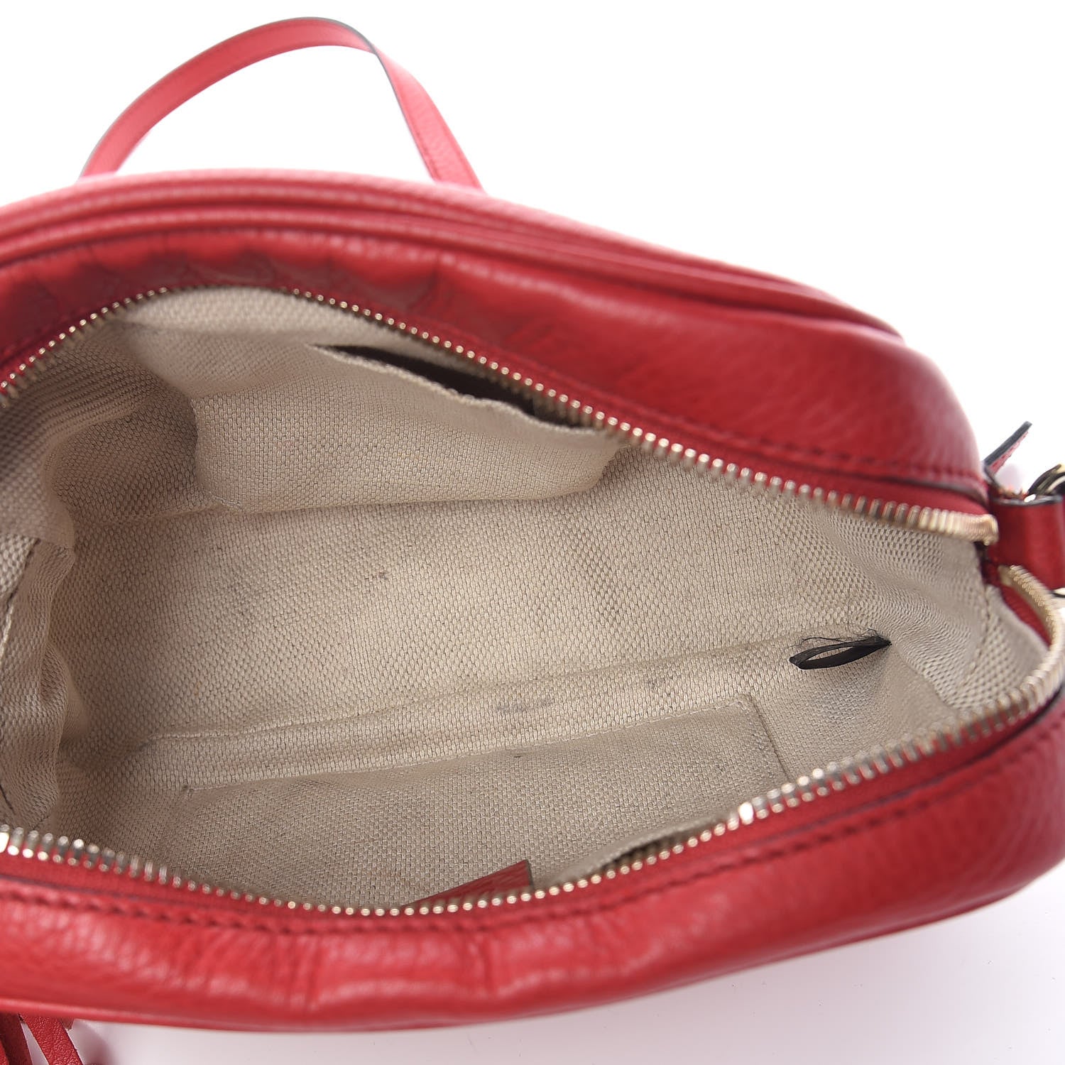 Gucci Pebbled Calfskin Small Soho Disco Bag Tabasco Red 5 of 14