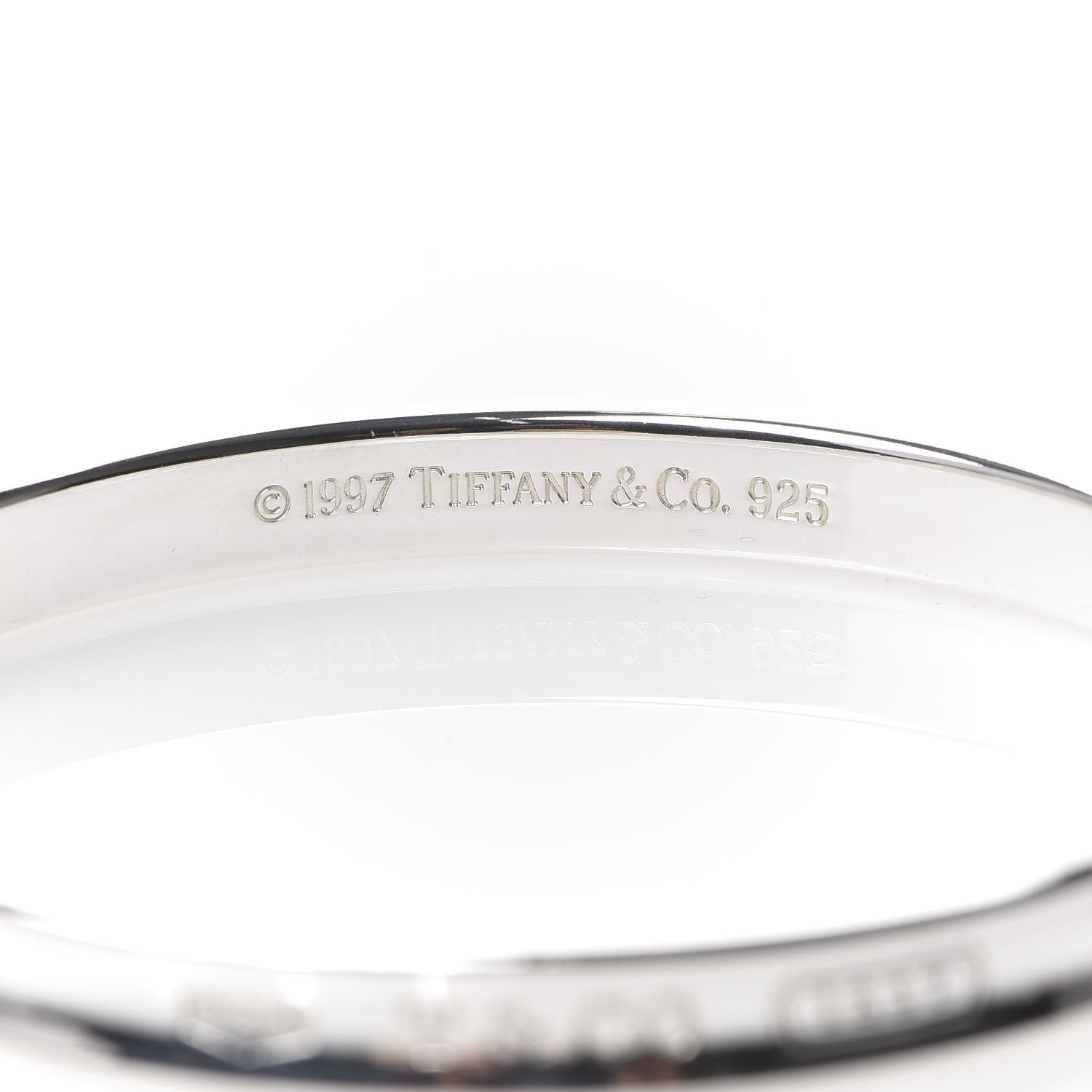 Tiffany Sterling Silver Narrow 1837 Bangle Bracelet 3 of 3