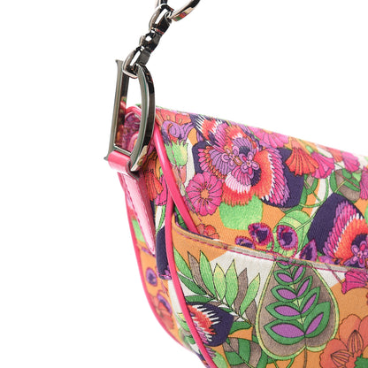 Christian Dior Canvas Floral Saddle Bag Multicolor 10 of 13